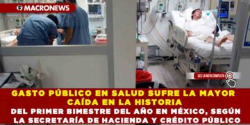 GASTO PÚBLICO EN SALUD SUFRE LA MAYOR CAÍDA EN LA HISTORIA DEL PRIMER BIMESTRE DEL AÑO EN MÉXICO, SEGÚN LA SECRETARÍA DE HACIENDA Y CRÉDITO PÚBLICO