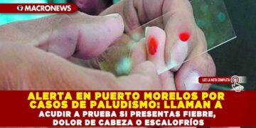 ALERTA EN PUERTO MORELOS POR CASOS DE PALUDISMO: LLAMAN A ACUDIR A PRUEBA SI PRESENTAS FIEBRE, DOLOR DE CABEZA O ESCALOFRÍOS