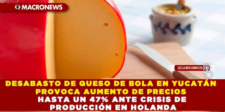 DESABASTO DE QUESO DE BOLA EN YUCATÁN PROVOCA AUMENTO DE PRECIOS HASTA UN 47% ANTE CRISIS DE PRODUCCIÓN EN HOLANDA