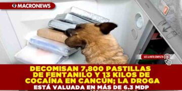 DECOMISAN 7,800 PASTILLAS DE FENTANILO Y 13 KILOS DE COCAÍNA EN CANCÚN; LA DROGA ESTÁ VALUADA EN MÁS DE 6.3 MDP