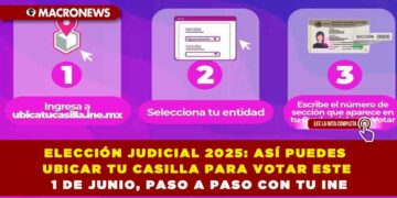 ELECCIÓN JUDICIAL 2025: ASÍ PUEDES UBICAR TU CASILLA PARA VOTAR ESTE 1 DE JUNIO, PASO A PASO CON TU INE