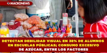 DETECTAN DEBILIDAD VISUAL EN 38% DE ALUMNOS EN ESCUELAS PÚBLICAS; CONSUMO EXCESIVO DE AZÚCAR, ENTRE LOS FACTORES