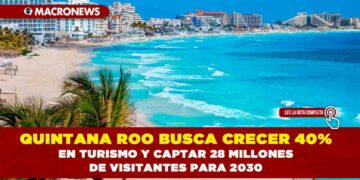 LA SECRETARIA DE TURISMO EN MÉXICO, JOSEFINA RODRÍGUEZ ZAMORA PLANTEA QUE QUINTANA ROO RECIBA 28 MILLONES DE TURISTAS EN 2030, CON UN CRECIMIENTO DEL 40%
