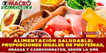 ALIMENTACIÓN SALUDABLE: PROPORCIONES IDEALES DE PROTEÍNAS, GRASAS Y CARBOHIDRATOS, SEGÚN LA OMS