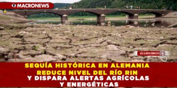 SEQUÍA HISTÓRICA EN ALEMANIA REDUCE NIVEL DEL RÍO RIN Y DISPARA ALERTAS AGRÍCOLAS Y ENERGÉTICAS