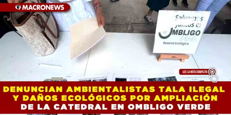 CANCÚN: DENUNCIAN AMBIENTALISTAS TALA ILEGAL Y DAÑOS ECOLÓGICOS POR AMPLIACIÓN DE LA CATEDRAL EN OMBLIGO VERDE