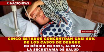 CINCO ESTADOS CONCENTRAN CASI 60% DE LOS CASOS DE DENGUE EN MÉXICO EN 2025, ALERTA LA SECRETARÍA DE SALUD