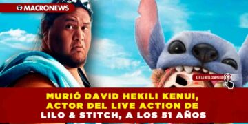 MURIÓ DAVID HEKILI KENUI, ACTOR DEL LIVE ACTION DE LILO & STITCH, A LOS 51 AÑOS