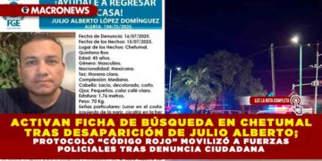 ACTIVAN FICHA DE BÚSQUEDA EN CHETUMAL TRAS DESAPARICIÓN DE JULIO ALBERTO; PROTOCOLO “CÓDIGO ROJO” MOVILIZÓ A FUERZAS POLICIALES TRAS DENUNCIA CIUDADANA