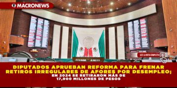 DIPUTADOS APRUEBAN REFORMA PARA FRENAR RETIROS IRREGULARES DE AFORES POR DESEMPLEO; EN 2024 SE RETIRARON MÁS DE 17,900 MILLONES DE PESOS