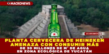 PLANTA CERVECERA DE HEINEKEN AMENAZA CON CONSUMIR MÁS DE 30 MILLONES DE M³ DE AGUA EN ZONA ECOLÓGICA DE YUCATÁN