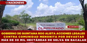GOBIERNO DE QUINTANA ROO ALISTA ACCIONES LEGALES CONTRA COMUNIDAD MENONITA POR DEVASTAR MÁS DE 30 MIL HECTÁREAS DE SELVA EN BACALAR