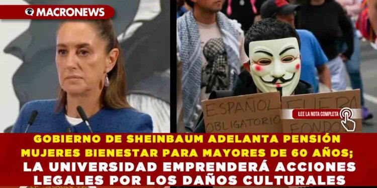 PRESIDENTA SHEINBAUM CONDENA QUEMA DE LIBROS EN LA UNAM DURANTE MARCHA CONTRA LA GENTRIFICACIÓN; LA UNIVERSIDAD EMPRENDERÁ ACCIONES LEGALES POR LOS DAÑOS CULTURALES