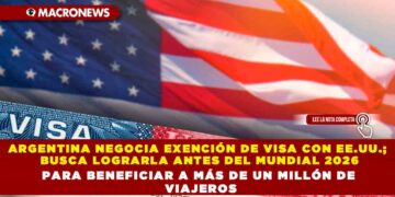 ARGENTINA NEGOCIA EXENCIÓN DE VISA CON EE.UU.; BUSCA LOGRARLA ANTES DEL MUNDIAL 2026 PARA BENEFICIAR A MÁS DE UN MILLÓN DE VIAJEROS