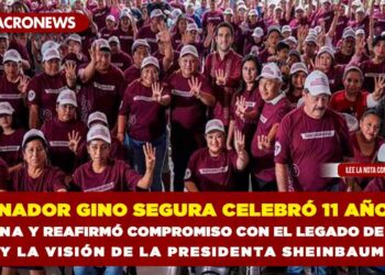EL SENADOR GINO SEGURA CELEBRÓ 11 AÑOS DE MORENA Y REAFIRMA COMPROMISO CON EL LEGADO DE AMLO Y LA VISIÓN DE LA PRESIDENTA SHEINBAUM