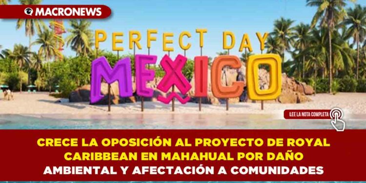 CRECE LA OPOSICIÓN AL PROYECTO DE ROYAL CARIBBEAN EN MAHAHUAL POR DAÑO AMBIENTAL Y AFECTACIÓN A COMUNIDADES