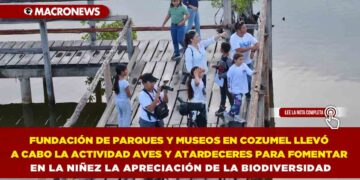 FUNDACIÓN DE PARQUES Y MUSEOS EN COZUMEL LLEVÓ A CABO LA ACTIVIDAD AVES Y ATARDECERES PARA FOMENTAR EN LA NIÑEZ LA APRECIACIÓN DE LA BIODIVERSIDAD