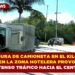 VOLCADURA DE CAMIONETA EN EL KILÓMETRO 9 DE LA ZONA HOTELERA PROVOCA INTENSO TRÁFICO HACIA EL CENTRO