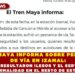 TREN MAYA INFORMA SOBRE PERCANCE DE VÍA EN IZAMAL: PASAJEROS RESULTARON ILESOS Y EL SERVICIO OPERA CON NORMALIDAD EN EL RESTO DE ESTACIONES