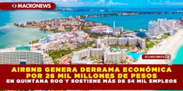 AIRBNB GENERA DERRAMA ECONÓMICA POR 26 MIL MILLONES DE PESOS EN QUINTANA ROO Y SOSTIENE MÁS DE 54 MIL EMPLEOS