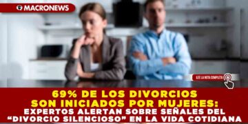 69% DE LOS DIVORCIOS SON INICIADOS POR MUJERES: EXPERTOS ALERTAN SOBRE SEÑALES DEL “DIVORCIO SILENCIOSO” EN LA VIDA COTIDIANA