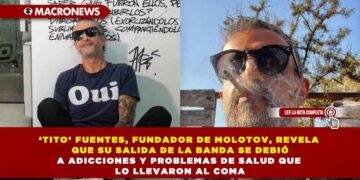 ‘TITO’ FUENTES, FUNDADOR DE MOLOTOV, REVELA QUE SU SALIDA DE LA BANDA SE DEBIÓ A ADICCIONES Y PROBLEMAS DE SALUD QUE LO LLEVARON AL COMA