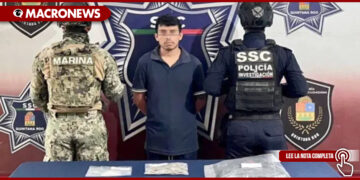 MÁS DE 80 DOSIS DE DROGA: DETIENEN EN CANCÚN A PRESUNTO NARCOMENUDISTA EN OPERATIVO DE LA SSC Y MARINA