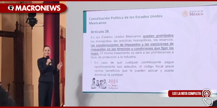 “LOS ADEUDOS FISCALES NO SE NEGOCIAN, SE PAGAN”, PRESIDENTA SHEINBAUM OPINA SOBRE CONTROVERSIA FISCAL CON GRUPO SALINAS