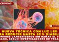 NUEVA TÉCNICA CON LUZ LED LOGRA REDUCIR HASTA 92 % VIABILIDAD DE TUMORES CANCERÍGENOS SIN DAÑAR EL TEJIDO SANO, SEGÚN INVESTIGADORES DE TEXAS