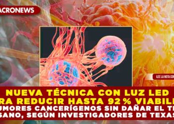 NUEVA TÉCNICA CON LUZ LED LOGRA REDUCIR HASTA 92 % VIABILIDAD DE TUMORES CANCERÍGENOS SIN DAÑAR EL TEJIDO SANO, SEGÚN INVESTIGADORES DE TEXAS