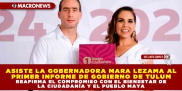 ASISTE LA GOBERNADORA MARA LEZAMA AL PRIMER INFORME DE GOBIERNO DE TULUM Y REAFIRMA EL COMPROMISO CON EL BIENESTAR DE LA CIUDADANÍA Y EL PUEBLO MAYA