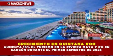 AUMENTA 16% EL TURISMO EN LA RIVIERA MAYA Y 6% EN CANCÚN DURANTE EL PRIMER SEMESTRE DE 2025