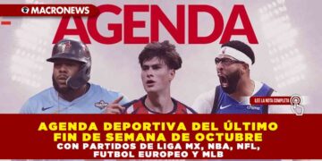 AGENDA DEPORTIVA DEL ÚLTIMO FIN DE SEMANA DE OCTUBRE CON PARTIDOS DE LIGA MX, NBA, NFL, FUTBOL EUROPEO Y MLB