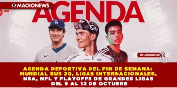 AGENDA DEPORTIVA DEL FIN DE SEMANA: MUNDIAL SUB 20, LIGAS INTERNACIONALES, NBA, NFL Y PLAYOFFS DE GRANDES LIGAS DEL 9 AL 12 DE OCTUBRE