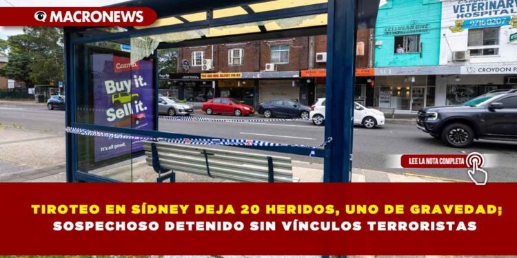 TIROTEO EN SÍDNEY DEJA 20 HERIDOS, UNO DE GRAVEDAD; SOSPECHOSO DETENIDO SIN VÍNCULOS TERRORISTAS