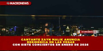 CANTANTE ZAYN MALIK ANUNCIA RESIDENCIA EN LAS VEGAS CON SIETE CONCIERTOS EN ENERO DE 2026