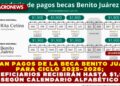 INICIAN PAGOS DE LA BECA BENITO JUÁREZ PARA CICLO 2025–2026; BENEFICIARIOS RECIBIRÁN HASTA $1,900 SEGÚN CALENDARIO ALFABÉTICO