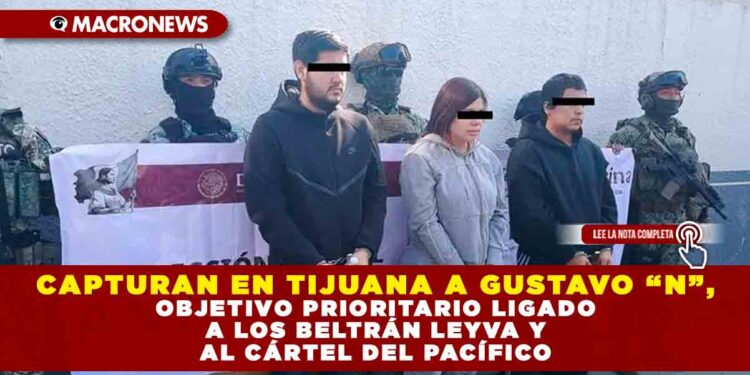 CAPTURAN EN TIJUANA A GUSTAVO “N”, OBJETIVO PRIORITARIO LIGADO A LOS BELTRÁN LEYVA Y AL CÁRTEL DEL PACÍFICO