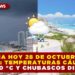 CLIMA HOY 28 DE OCTUBRE EN CANCÚN: TEMPERATURAS CÁLIDAS DE HASTA 30 °C Y CHUBASCOS DISPERSOS