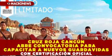 CRUZ ROJA CANCÚN ABRE CONVOCATORIA PARA CAPACITAR A NUEVOS GUARDAVIDAS CON CERTIFICACIÓN OFICIAL