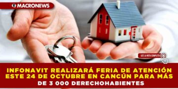 INFONAVIT REALIZARÁ FERIA DE ATENCIÓN ESTE 24 DE OCTUBRE EN CANCÚN PARA MÁS DE 3 000 DERECHOHABIENTES