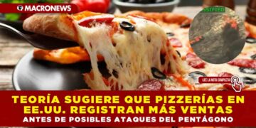 TEORÍA SUGIERE QUE PIZZERÍAS EN EE.UU. REGISTRAN MÁS VENTAS ANTES DE POSIBLES ATAQUES DEL PENTÁGONO