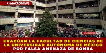 EVACÚAN LA FACULTAD DE CIENCIAS DE LA UNIVERSIDAD AUTÓNOMA DE MÉXICO POR FALSA AMENAZA DE BOMBA