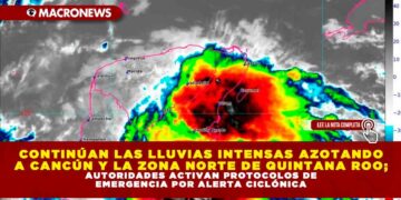 CONTINÚAN LAS LLUVIAS INTENSAS AZOTANDO A CANCÚN Y LA ZONA NORTE DE QUINTANA ROO; AUTORIDADES ACTIVAN PROTOCOLOS DE EMERGENCIA POR ALERTA CICLÓNICA