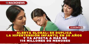 ALERTA GLOBAL: SE DUPLICA LA HIPERTENSIÓN INFANTIL EN 20 AÑOS Y YA AFECTA A MÁS DE 114 MILLONES DE MENORES