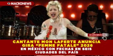 CANTANTE MON LAFERTE ANUNCIA GIRA “FEMME FATALE” 2026 EN MÉXICO CON FECHAS EN SEIS CIUDADES DEL PAÍS