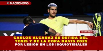 CARLOS ALCARAZ SE RETIRA DEL TENIS Y DE LA COPA DAVIS 2025 POR LESIÓN EN LOS ISQUIOTIBIALES