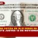 DÓLAR SE COTIZA EN 18.31 PESOS EN MÉXICO ESTE JUEVES 13 DE NOVIEMBRE