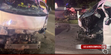 FUERTE ACCIDENTE EN LA ZONA HOTELERA DE CANCÚN GENERA CAOS VIAL; UNA VAN CHOCA CONTRA PALMERA SIN DEJAR HERIDOS