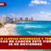PRONOSTICAN LLUVIAS MODERADAS Y TEMPERATURAS FRESCAS EN CANCÚN ESTE VIERNES 28 DE NOVIEMBRE